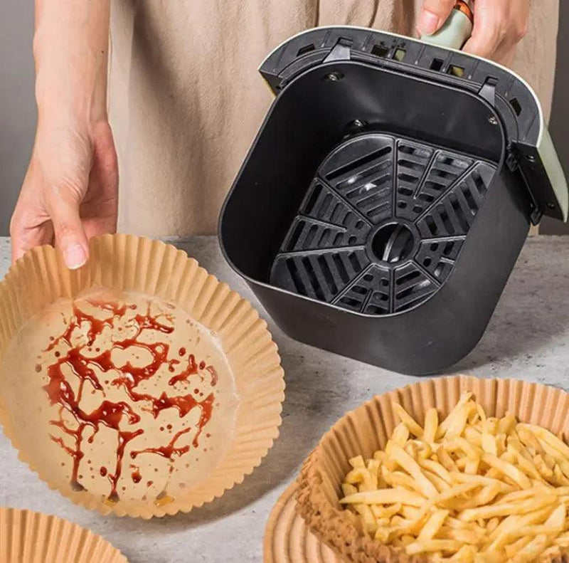 "Air Fryer Fácil – Formas de Papel Antiaderente para Cozinha Saudável"